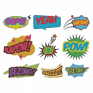 Motif de broderie mot comique discours pop, bulle de dialogue pop art fichier de broderie Machine Wow Pow Oups, motif 9, taille 9, téléchargement immédiat - Etsy France