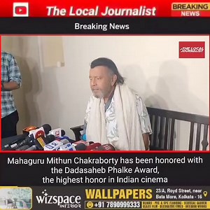 88K views · 5.3K reactions | #TLJVIDEOS Mahaguru Mithun Chakraborty has been honored with the Dadasaheb Phalke Award, the highest honor in Indian cinema | TLJ The Local Journalist | Facebook