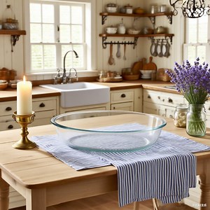 [Hot Item] Non-Stick Round Rectangle Kitchen Baking Cake Pan Dish for Bread Borosilicate Glass Bakeware for Oven