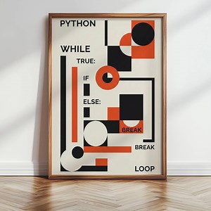 Python Syntax Art, Bauhaus Coding Poster, Programmer Office Decor, UX Design Principles Print, Minimalist Tech Wall Art, Developer Gift 154 - Etsy Canada