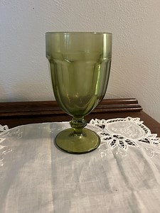 Vintage Libbey Duratuff Olive Green Retro Glassware Goblets - Etsy UK