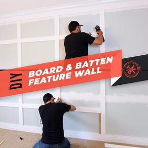 2.8M views · 6.2K reactions | DIY Board and Batten Feature Wall. Easy way to transform your boring room! | Fix This Build That | Facebook