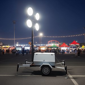[Hot Item] Construction Site Mobile Light Tower Trailer Type Portable Lighting Tower