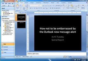 Disabling the Outlook New Message Alert Notification
