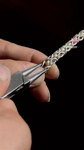 Step-by-step silver chain tutorial — watch now!🔥 #silveraccessories