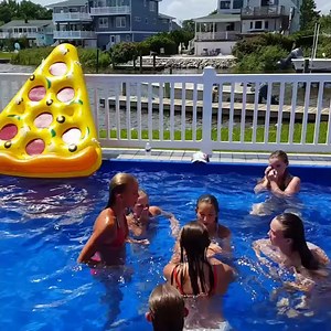 Cheer team pool party