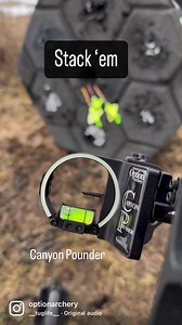 Stacking arrows…. #canyonpounder #bowandarrow #optionarchery #archerylife | Option Archery