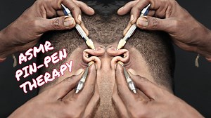 Pin Pen Therapy For Better ASMR | Indian Barber Head-Forehead-Neck Massage With Neck Cracking ASMR Probhat Barber | Home ASMR clinic
