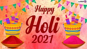 Holi Images & Dhuleti HD Wallpapers for Free Download Online: Wish Happy Holi 2021 With Latest WhatsApp Stickers, GIF Greetings and Messages | 🙏🏻 LatestLY