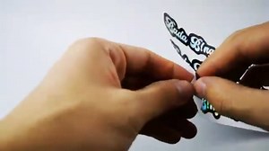 Customized 100 Pieces Colorful Name Stickers Personalized Rainbow Logo Labels Stickers for Lip Gloss Cosmetics (50x14mm)