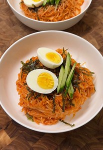 Bibimguksu and Potato Pancake Recipe — Cold Noodles in Under 30 Min