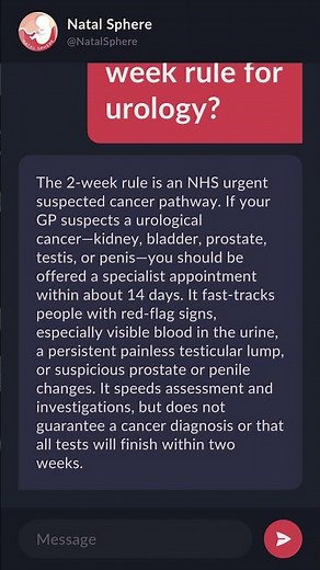 What is the 2 week rule for urology?