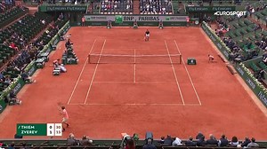1.8K views · 14 reactions | Dominic Thiem  potvrdil, že na antuce se mu mimořádně daří a potřetí v řadě si zahraje semifinále French Open. Dnes o tom rozhodlo jeho vítězství 6–4 6–2 6–1 nad Alexandrem Zverevem  | Eurosport Česko & Slovensko | Facebook