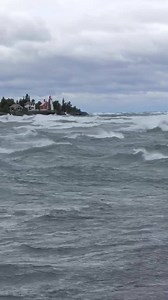 Intense waves today at Eagle Harbor in the upper peninsula. Video from Ginny Durst | Mid-Michigan NOW