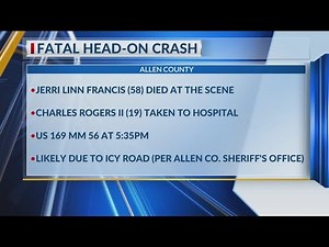 Fatal head-on crash in Kansas tied to icy road conditions, authorities say