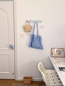 Danish Pastel Blue Wave Wall Hook | Kawai Coat Rack | Modern Room Decor | Wavy Hanger for Bags & Headphones | Gift for Her - Etsy Canada