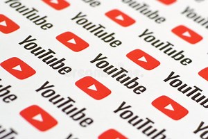 Youtube Pattern Printed on Paper with Small Youtube Logos and Inscriptions. YouTube is Google Subsidiary and American Most Popular Editorial Image - Image of donate, followers: 168036865