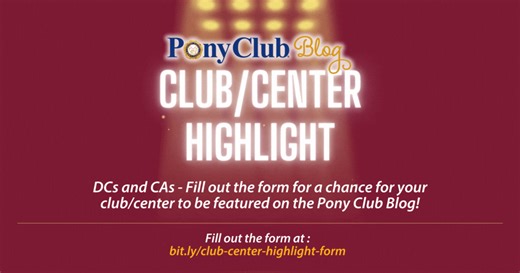 Calling all Pony Club DCs and CAs! Have you seen our Club/Center Highlight? Now is your chance to share your Pony Club or Center with others! Visit bit.ly/club-center-highlight-form and log in with your Google account to submit your Club/Center Spotlight! *Club/Centers will be notified by email if chosen. #USPC #PonyClubProud #clubhighlight #centerhighlight | The United States Pony Clubs Inc., (USPC) Official Page | Facebook