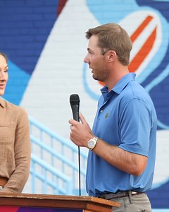 21K views · 128 reactions | Brightening the community through art  Two-time defending Valspar Championship winner Sam Burns had the opportunity to dedicate a mural created in his hometown of Ruston, Louisiana. Burns was on hand to unveil the 3,000 sq foot mural along with a $20,000 donation for the Dixie Center for the Arts. | PGA TOUR | Facebook
