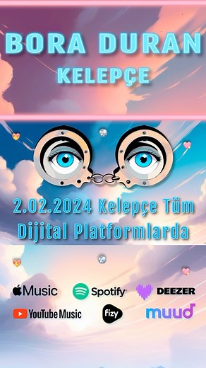 2.02.24 “Kelepçe” tüm Dijital Platformlarda ve “Bora Duran” youtube kanalında yayında.🪩 | Bora Duran