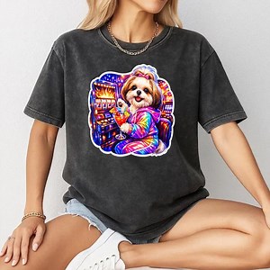 Shih Tzu Dog Winning Jackpot - Colorful Casino Scene T-shirt - Etsy Canada
