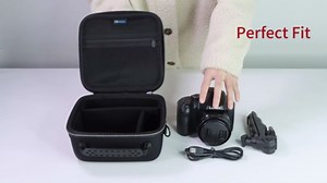 Hard Case for Panasonic LUMIX G85/G100/G7/FZ80D 4K Digital Cameras with Small Lens, KODAK PIXPRO AZ405/AZ425/AZ255/AZ401/AZ252/AZ528 Cameras, Travel Black Storage Bag