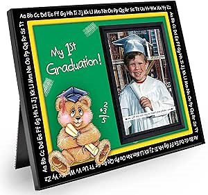 Prek, Kindergarten, Preschool Graduation Picture Frame | Colorful and Fun | Holds 3.5 x 5 Photo | First Graduation Keepsake Gift from Parents or Grandparents | Bear Design