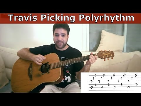 Guitar Lesson: Polyrhythmic Travis Picking - Fingerstyle Tutorial w/ TAB