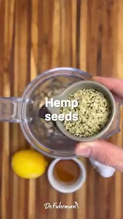 Sharing my “Better For You Mayo.” This creamy nut- and seed-based mayo tastes better than the real thing. Try it on bean burgers, veggie wraps or as a salad dressing or dip. In this vegan recipe you are getting health fats from the whole food rather than extracted oils. Plus the hemp seeds pack an extra punch of protein. Recipe at DrFuhrman.com/recipes/2008 | Joel Fuhrman, M.D.