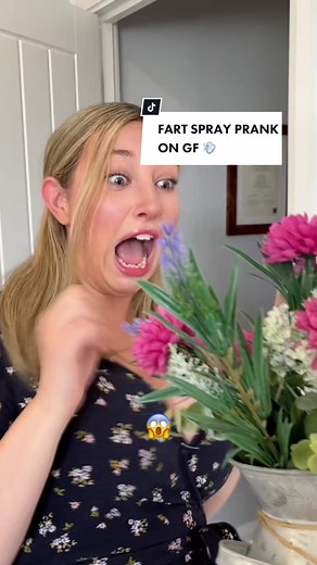 Fart spray prank on girlfriend… SHE WAS NOT HAPPY 😳 #fyp #foryou #chloandmatt #viral #prank #couple