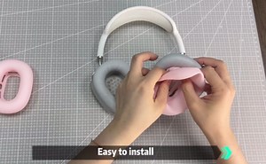 Silicone Ear Pads Cover Protector for AirPods Max Headphones Cushions, Washable Sweat Earpad Covers for AirPods Max Wireless On-Ear Headphones Accessories Protective Pads Case Cover (Pink)