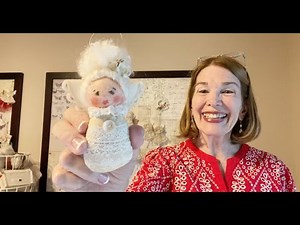 Stuffed Angel Christmas Ornament with Vintage Lace