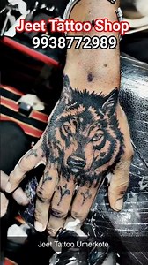 🔥 Realistic Wolf Tattoo On Hand | Trending Tattoo Design#🔥Tattoo On Hand | Jeet Tattoo Shop UMERKOTE