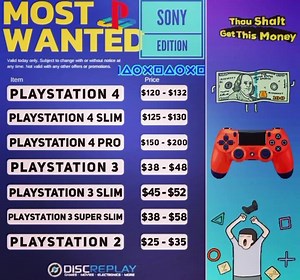 Looking to sell your PlayStation console? We’re always buying! #sony #playstation #usedconsoles #discreplayeastindy | Disc Replay East Indianapolis