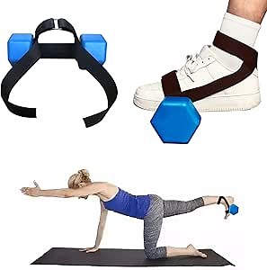 Tibialis Trainer Strap, 2 Pcs Adjustable Weight Dumbbell Ankle Strap, Leg Weight Straps for Knees Over Toes Tibia Dorsi Calf Machine, Leg Curl Kickback, Strength Training for Men and Women