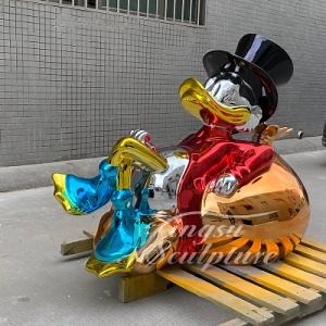 [Hot Item] Indoor Decor Modern Art Sculpture Fiberglass Life Size Donald Duck Statue