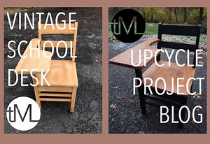Vintage School Desk Upcycle - DIY Furniture Makeover (Plus Video) - the Making Life