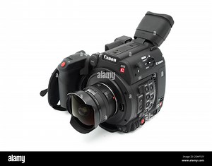 Canon EOS C200 professional cinema video camera cut out isolated on white background Stock Photo - Alamy