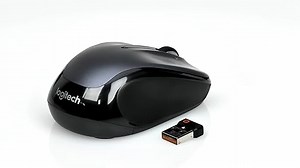 Logitech M325 Kabellose Maus, 2.4 GHz Verbindung via Unifying USB-Empfänger, 1000 DPI Optischer Sensor, 18-Monate Akkulaufzeit, 3 Tasten, PC/Mac -Silber