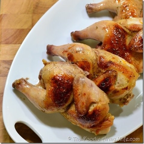 Maple-Orange Glazed Cornish Hens