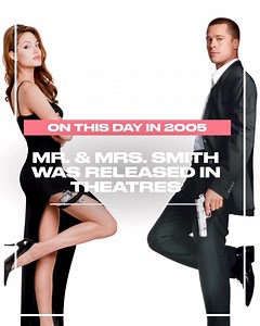On this day in 2005, the world saw the chemistry between Brad Pitt and Angelina Jolie in the movie Mr. & Mrs. Smith. Of course, the film came with a lot of buzz from the pair and launched the relationship Brangelina. #Brangelina #BradPitt #AngelinaJolie #MrAndMrsSmith | KiSS 105.3