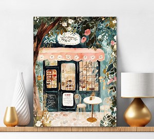 Boulangerie Paint by Numbers for Adults French Cafe Art Paris Terrace Scene Painting Set, Travel Gift, DIY Easy Acrylic Paint Kit 423 - Etsy