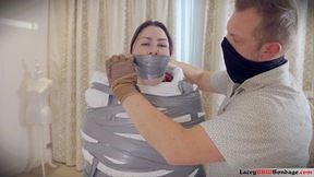 Lacey - Mummified with Blankets and Gagged Self Orgasms FULL Video MP4 HD ( Mummification , Wrap Gag , Pantyhood , Tickling , Tape Gag , BBW Bondage ) - FoxPorns.Net