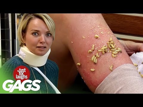 Woman's Leg Cast Filled With Maggots