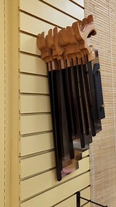 Every type of backsaw that we carry, descending from smallest to largest. Pretty satisfying if you ask me 😎 10" Luthier Saw, 12" Stiletto Dovetail, 12" Hybrid Small Tenon, 14" Bayonet Carcase Saw, 14" No. 9 Tenon Saw, 16" Tenon Saw, 18" Roubo Beastmaster, 20" Miter. #badaxetoolworks #handtoolwoodworking #handtools #woodworkingtools #woodworking #sawmaking #sawmakers #backsaw #handsaw #finewoodworking #handtool #handtoolsonly #whatsonyourbench #handcrafted #cherry #tenonsaw #d8 #disston #dovetai