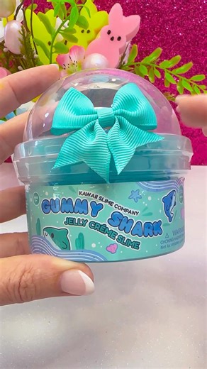 17K views · 502 reactions | 麗 Gummy Shark Jelly Cream Slime. This slime has creamy and icy consistency & blue raspberry candy scent. I love its unique dome design. #kawaiislime #kawaiislimecompany #oddlysatisfying #slime #shark #jellyslime | Vivizone | Facebook