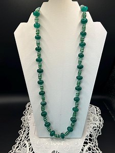 Genuine Emerald Beads Necklace. - Etsy