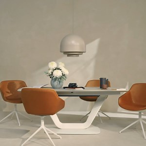 Transform your dining area with Alicante. Ideal for hosting with a built-in extension leaf to seat extra guests, this modern dining table has an open base for maximum freedom of movement. Discover the Alicante dining table via link in bio. #boconcept #liveekstraordinær #ekstraordinærsince1952 #anystyleaslongasitsyours #homestyling #danishdesign #diningroom #diningtable #table | BoConcept