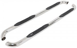 2012 Ford F-350 Super Duty Westin E-Series Round Nerf Bars - 3" - Polished Stainless Steel