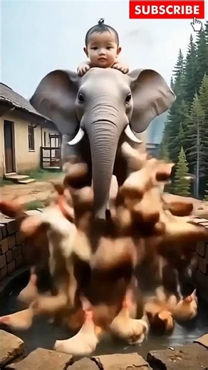 😱 You Won’t Believe What This Baby Did to the Cow! 🐮👶💥 #shorts